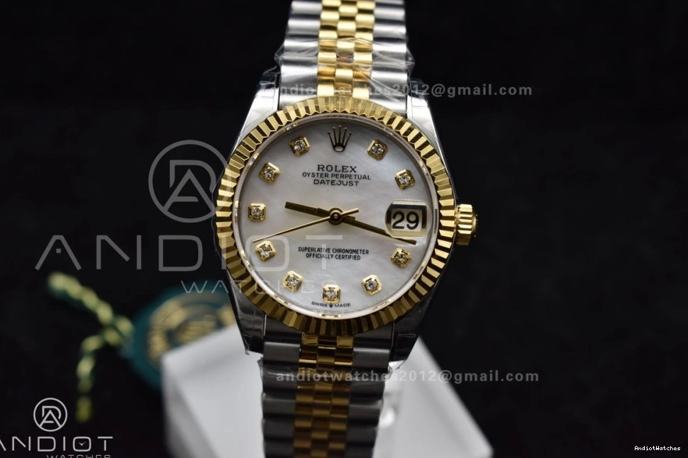 Dial GSF Diamond 542 Bracelet 316L YG MOP 278271 Ladies President 31 DateJust Steel On Colorful 0515